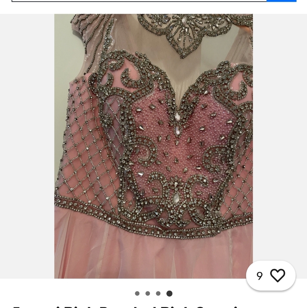 NWOT Jovani Pink Embellished Gown (10) - Picture 6 of 9